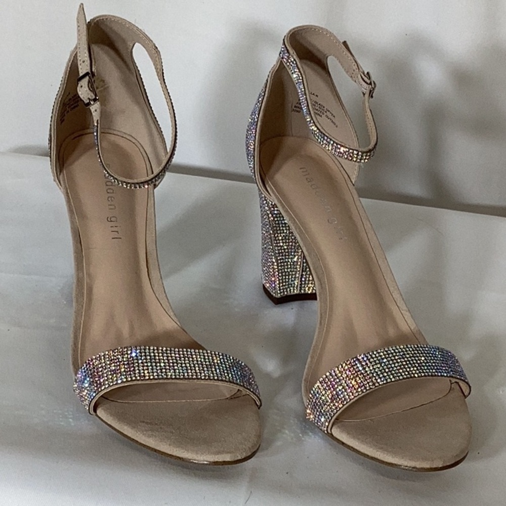 NWT MADDEN GIRL Beella Rhinestone Heels Size 10 - Picture 2 of 9